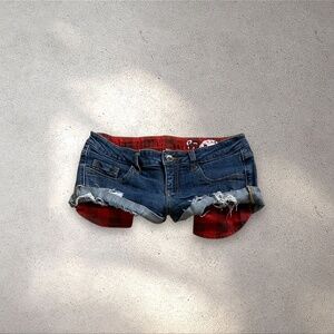 Sneak Peek Low Rise Micro Denim Shorts